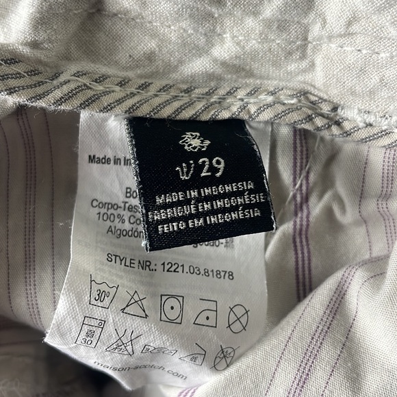 Maison Scott Blue and White Shorts NWOT - Picture 6 of 7